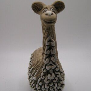 1970's  Artesanis Rinonada Clay Pottery Made in Uruguay - Llama